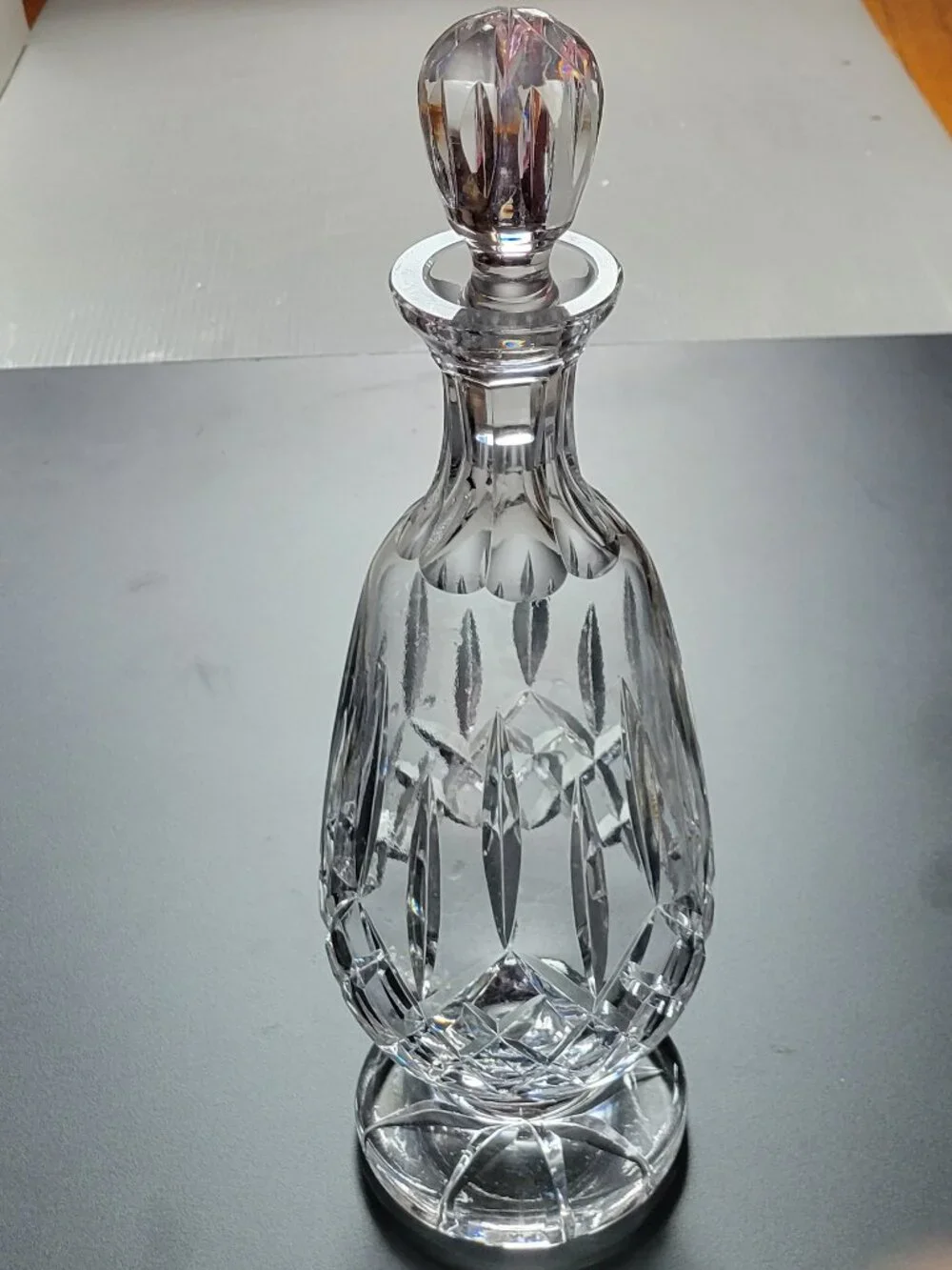 Rare Waterford Lismore Footed Brandy Crystal Decanter 13.5